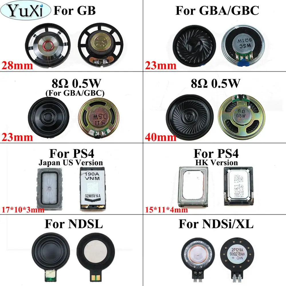 Сменный динамик YuXi для Game Boy Color Advance Speaker 0 5 Вт 1 GBC GBA PS4 внутренний громкий звуковой