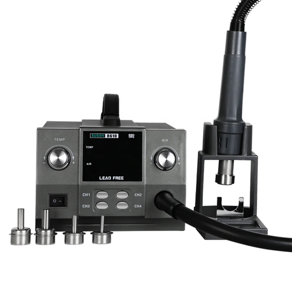 

Wholesale SUGON 8610 Hotair Soldering Desoldering Station Mini Heat Gun Hot Air Gun Variable Phone Repair Hot Air Station