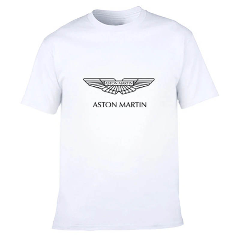 

2022 креативная Дизайнерская футболка с логотипом ASTON MARTIN, однотонная хлопковая футболка, Новое поступление, стильная мужская футболка с коро...