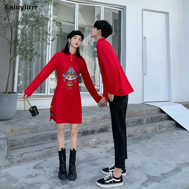 Рождественский подарок вечерние платья красного цвета милое мини-платье с