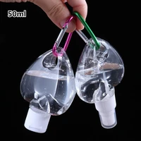 50ml portable transparent perfume alcohol with metal hook lotion jar empty container bottle leaf heart spray bottle