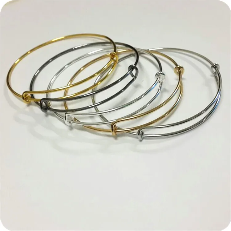 Браслет женский нажимно-выдвижной алексная проволока регулируемый A665 простой