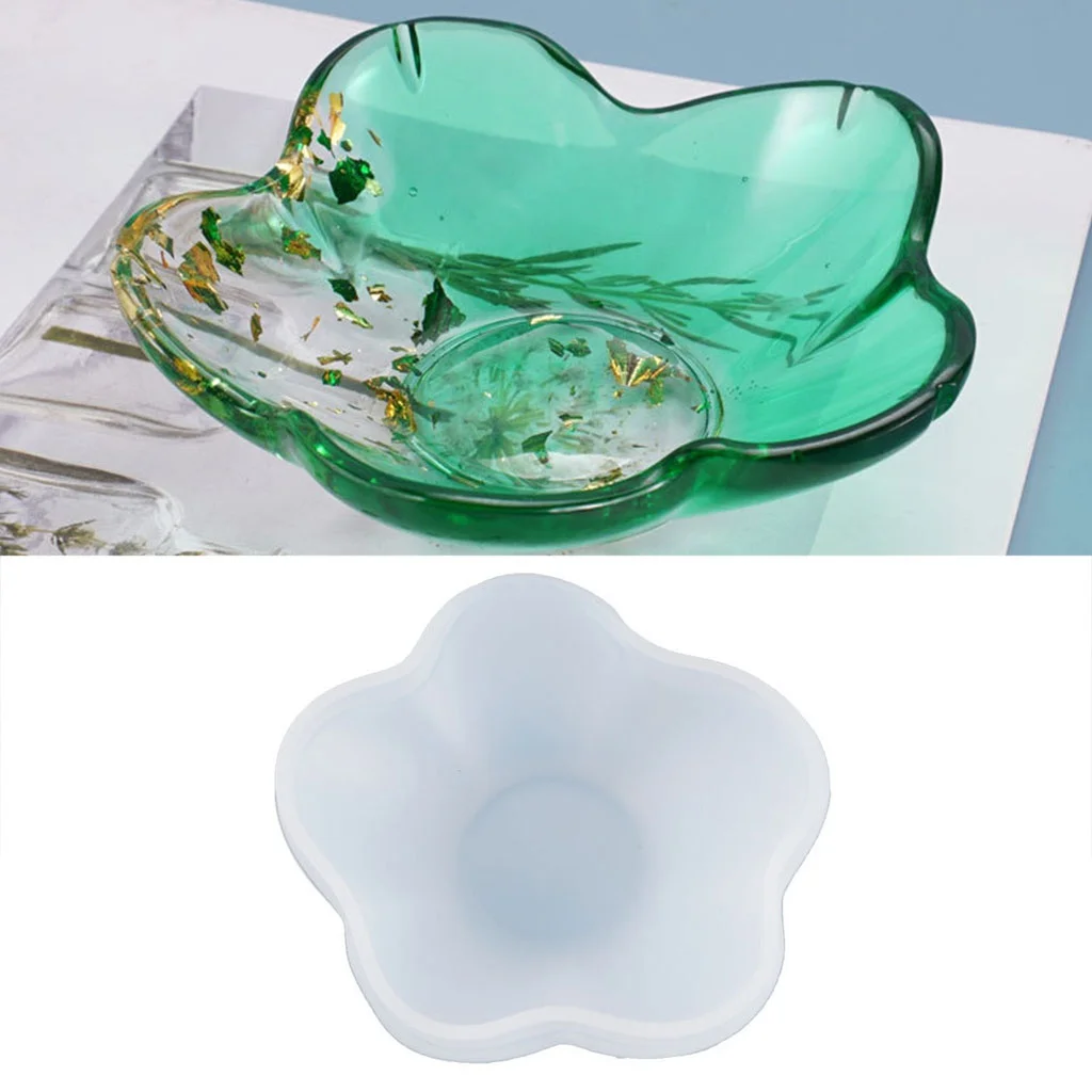 

Crystal Epoxy Resin Mold Petal Plate Dish Casting Silicone Mould DIY Making Tool