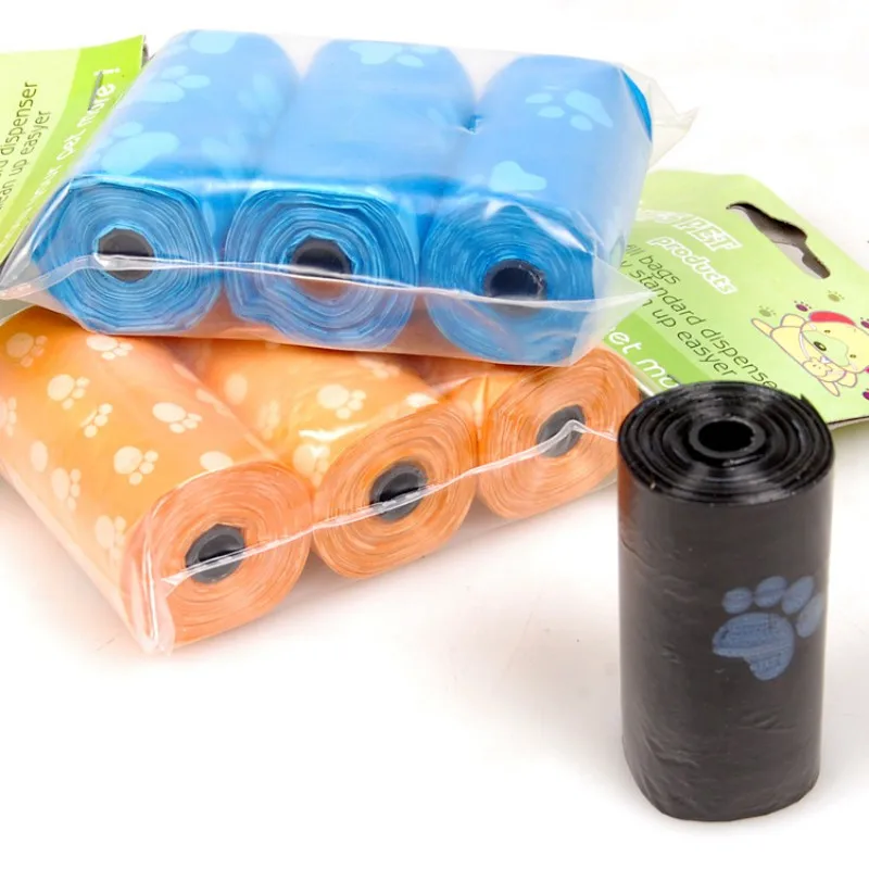 

Pet Dog Bags Garbage Clean Dispenser Box Dog Waste Poop Bag With Printing Doggy Bag Trash Garbage bag Y