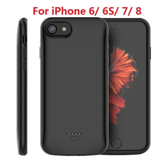 For iPhone 6 6s 7 8 CASEWIN для iPhone 6 Plus, 6s Plus, 7, 8 Plus, чехол для зарядного устройства, 5500 мА/ч, запасной внешний аккумулятор, чехол для зарядки iPhone 6, 6s, 7, 8, чехол - Цвет: For iPhone 6 6s 7 8