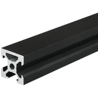 1pc black 2020 v slot european standard anodized aluminum profile extrusion linear rail for cnc 3d printer
