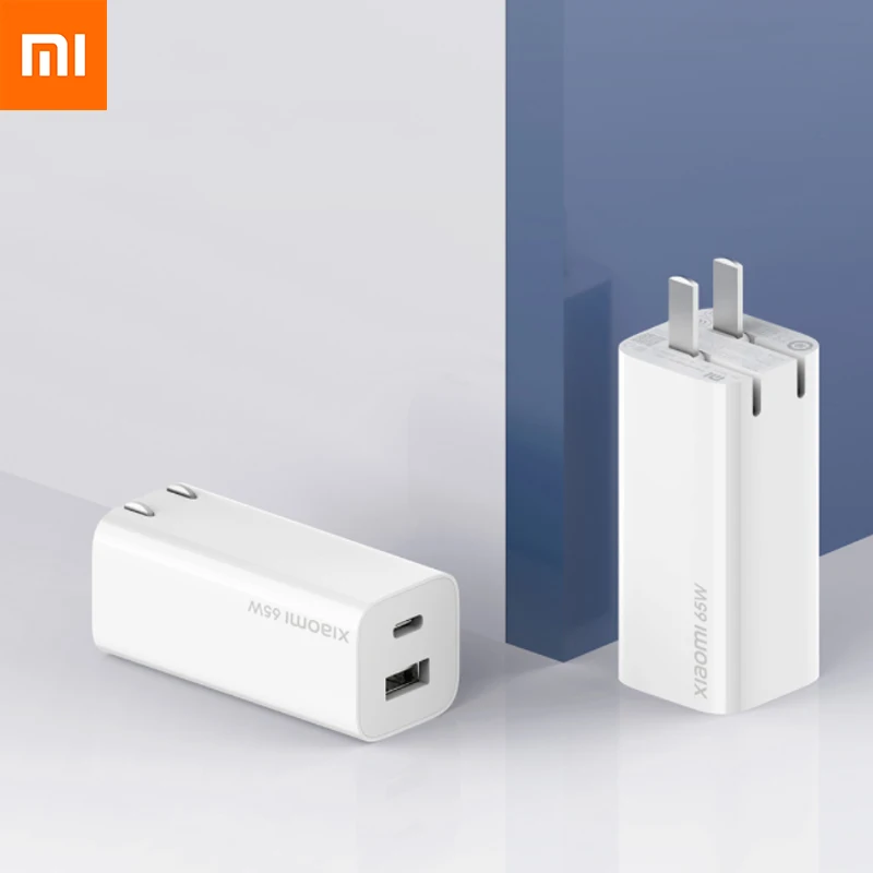 

New 65W Xiaomi GaN Travel Charger 50% Smaller 1A1C Dual-port Fast Charging Type-C EU/US/UK Socket Plug Quick Charge Smart Phone