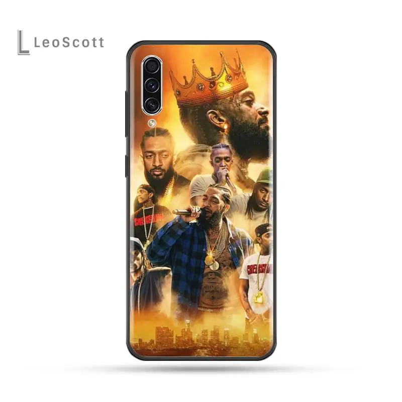 

Rapper Nipsey Hussle Phone Case For Samsung A20 A30 30s A40 A7 2018 J2 J7 prime J4 Plus S5 Note 9 10 Plus