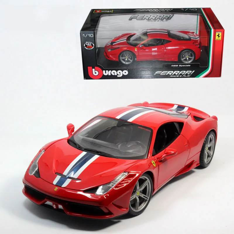 

Bburago Diecast 1:18 458 Speciale Red Racing Car High Simulation Vechile Alloy Model Car