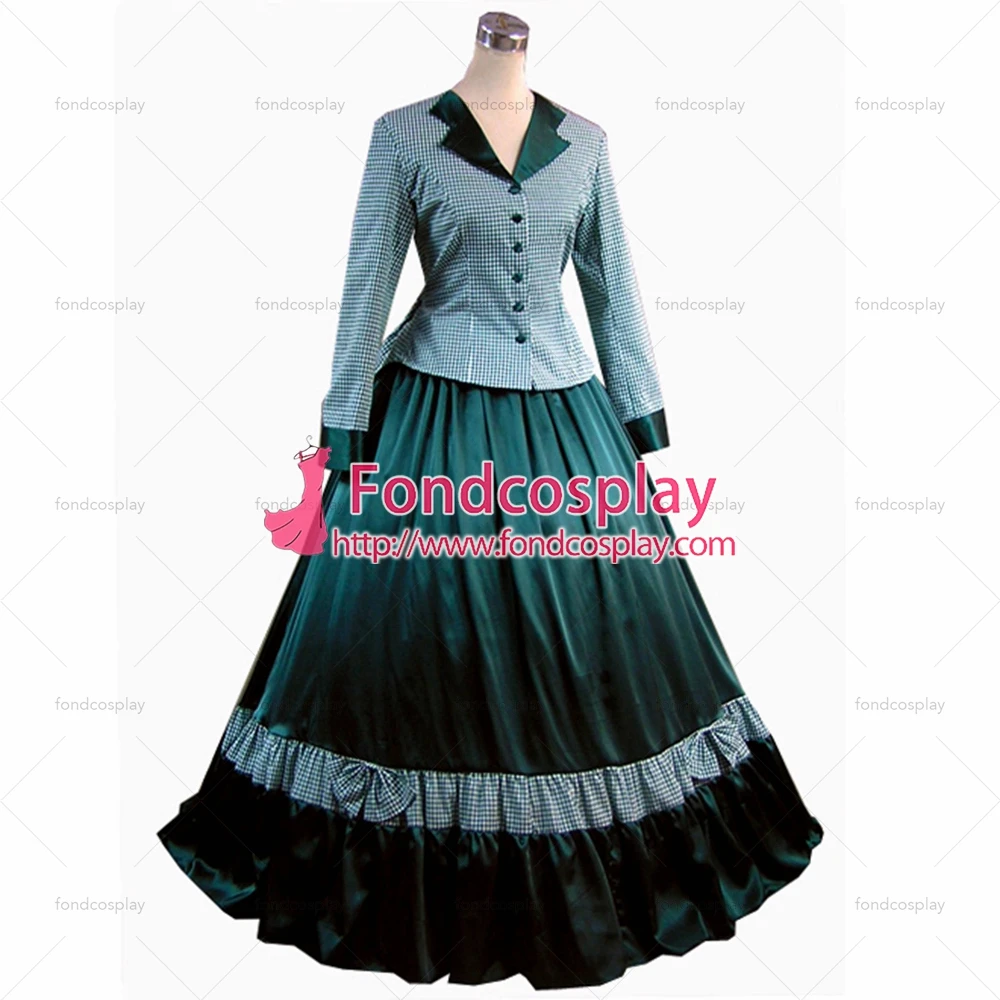 

fondcosplay Gothic Lolita Punk Medieval Gown Figure Ball Long Evening satin skirt Jacket Tailor-made[CK1369]