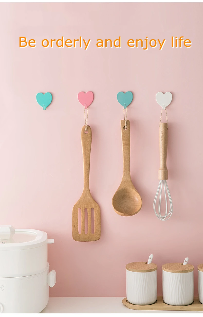 

10/1 шт., декоративный крючок в виде сердца, из нержавеющей стали