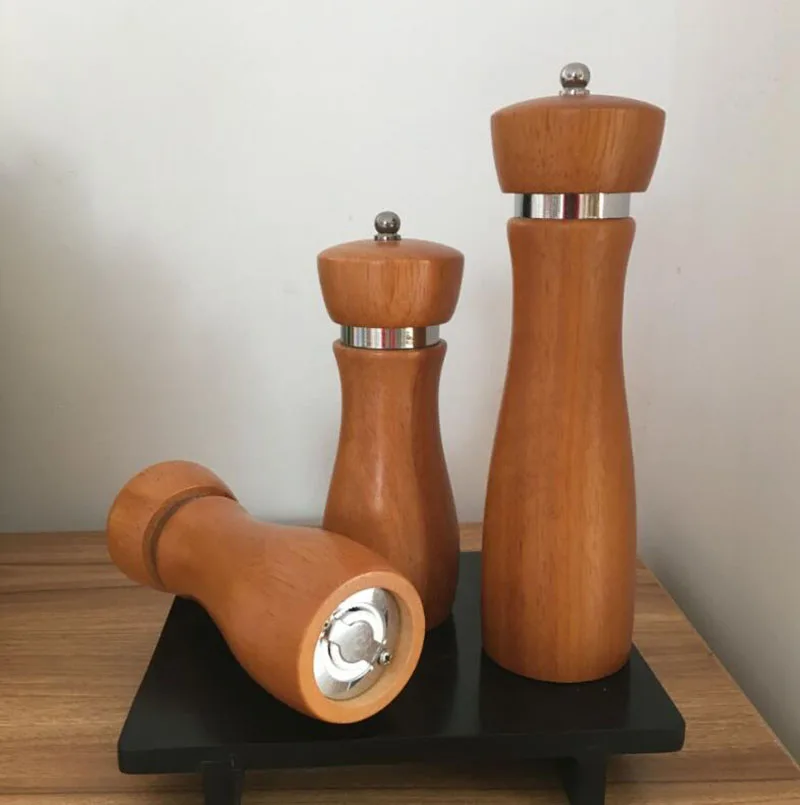 Ручная мельница для перца с металлическим кольцом резиновая древесина | Дом и сад