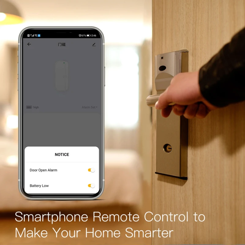 Tuya Smart ZigBee Window Door Sensor Gate Detector Security Alarm System Life App Work With Zigbee Hub Alexa Google Home | Электроника