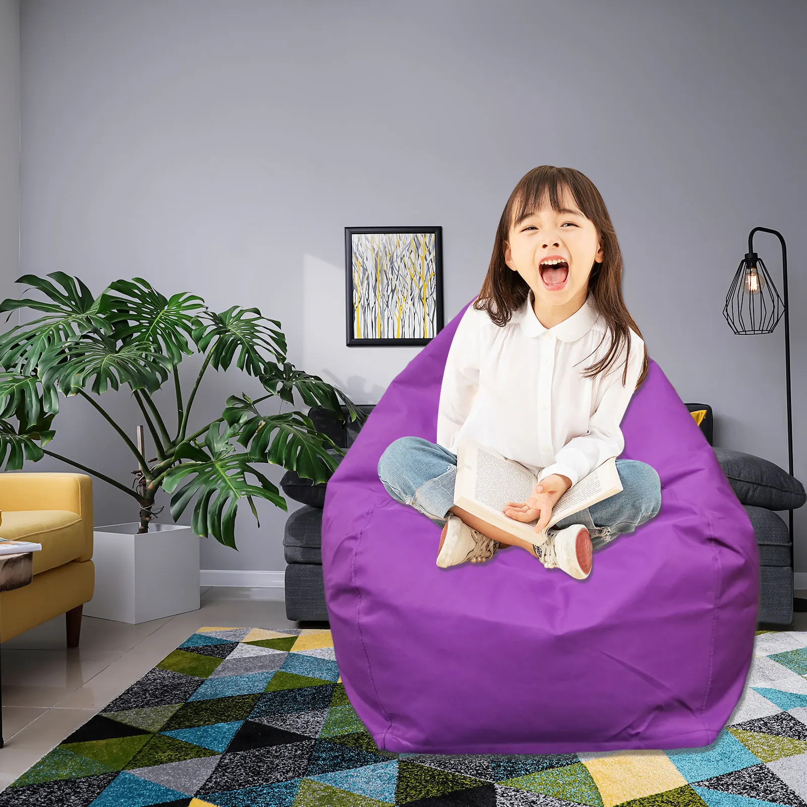 Мешок фасоли покрытия без наполнителя однотонные Цвет мягкая удобная ленивый