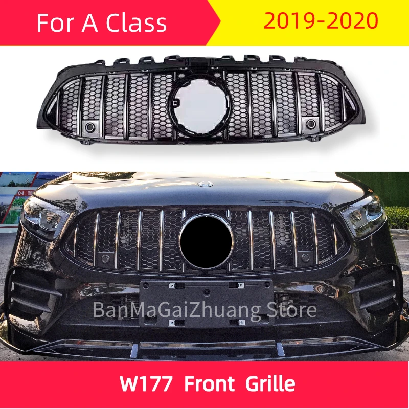 Решетка GT Honeycomb для mercedes W177 A Class 2019-2021 A180 A200 A250 A35 A160 A220 sport ABS передний бампер с