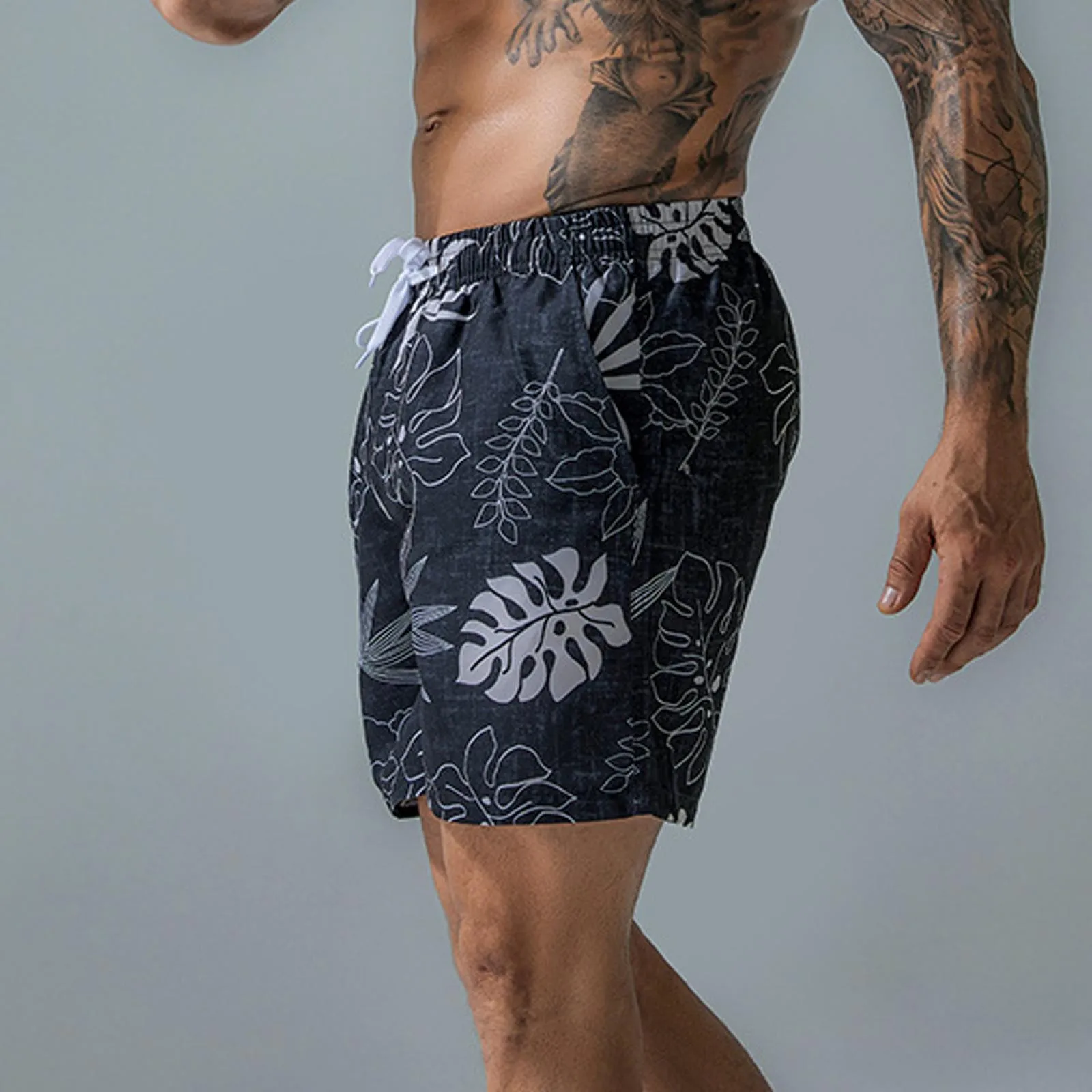 Men's Drawstring Shorts For The Beach Swim Trunks Quick Dry Surfing Running Swimming Watershort Sungas Masculinas Praia |