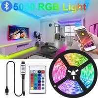 led strip light with bluetooth 5050 diode rgb flexible light bar water resistant to 0 5mfor desktop screen backlighttvhome