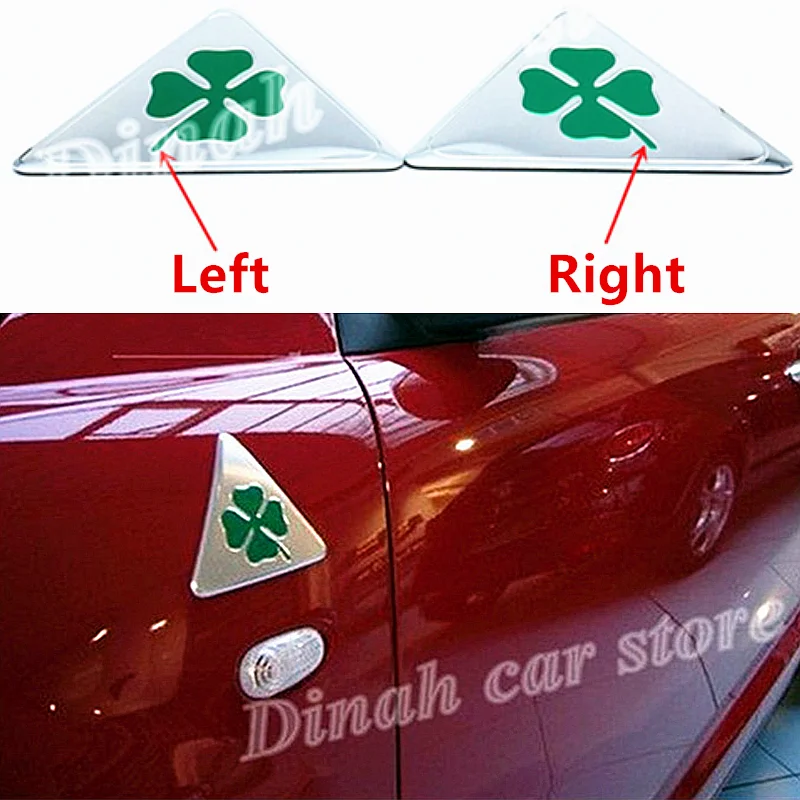 2 шт./1 пара боковина крыла металла Стикеры автомобильный Стайлинг для Alfa Romeo