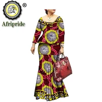 2019 african dresses for women afripride bazin riche ankara print dashiki pure cotton dress wax batik private custom s1825074