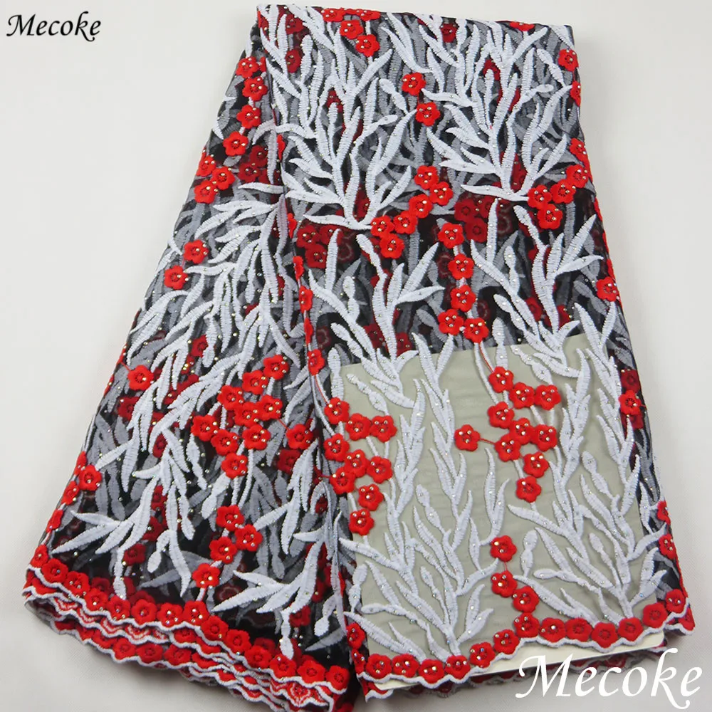 

Африканская кружевная ткань темно-синего цвета с вышивкой, нигерийские кружева, Лидер продаж, высокое качество, французский тюль, кружевная...