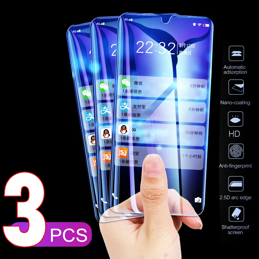 Защитное стекло закаленное для Xiaomi Redmi Note 8 8T 7 6 5 Pro 8A 7A 6A|Защитные стёкла и плёнки