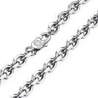 davieslee stainless steel polished necklace for men rolo chain link silver color mens necklace 3468mm never fade lknm162