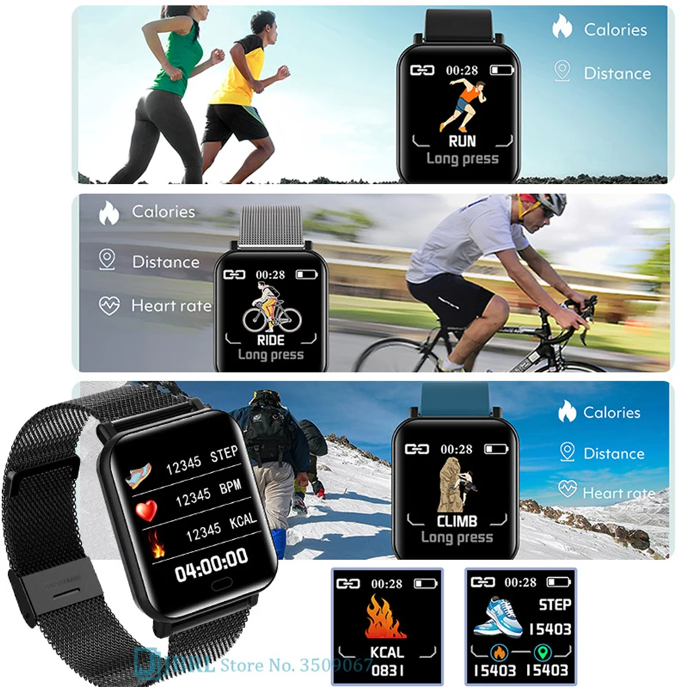 

2021 Smartwatch Men Women Sport Tracker Bluetooth Smart Watch female male bracelet wristwatch smart Band waterproof IOS Android