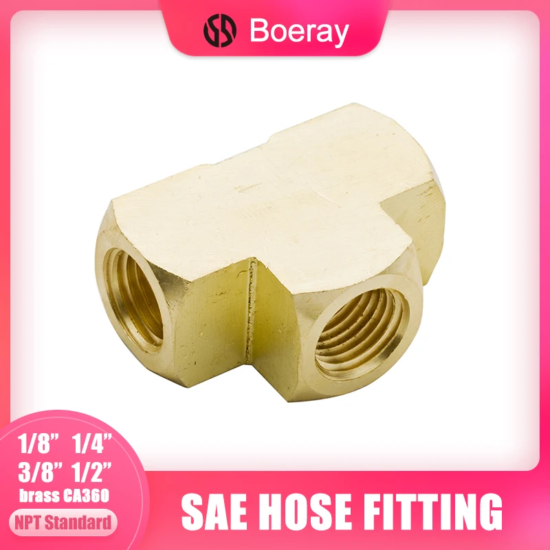 3 ходовой латунный фитинг для шланга тройник с внутренней резьбой NPT 2 шт. 1/8 дюйма