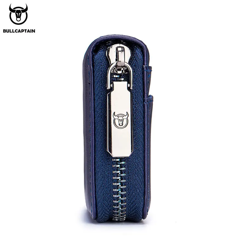 bullcaptain leather credit card id card holder wallet wallet men fashion rfid card holder wallet business card holder bag free global shipping