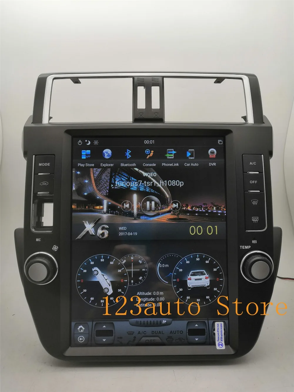 12,1 дюймов вертикальный Tesla стиль Android 8,1 Авто DVD gps PX6 ips для TOYOTA Land Cruiser Prado 150 радио