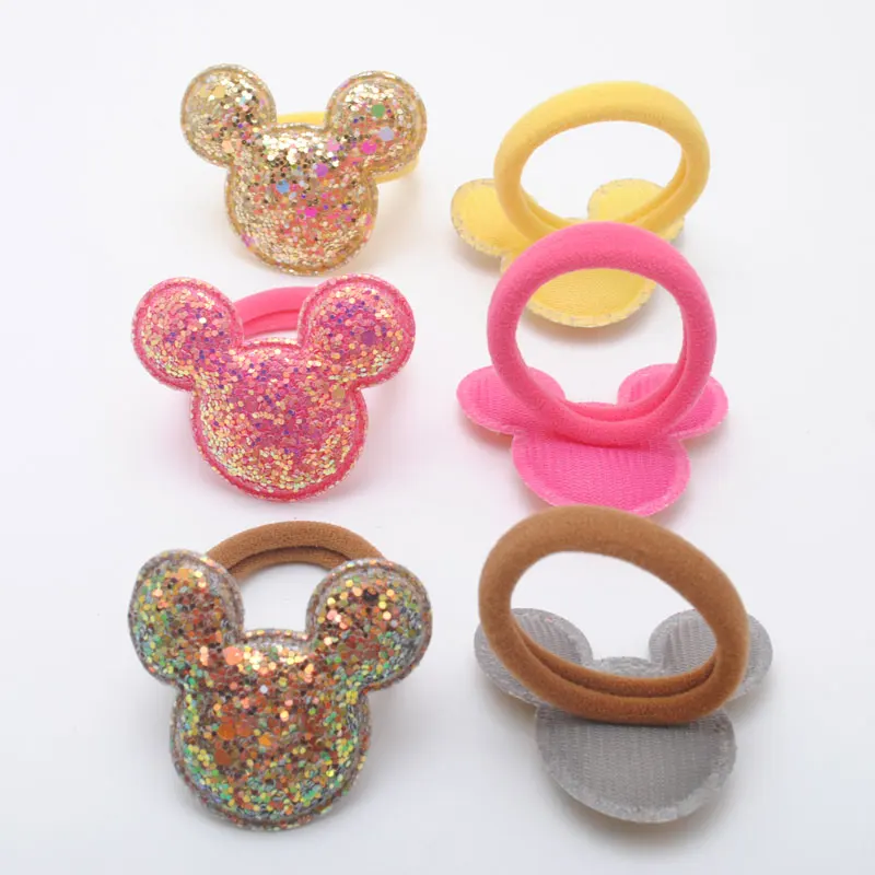 6 шт./компл. блестящие ушей МИККИ Мауса Заколки для волос маленьких девочек