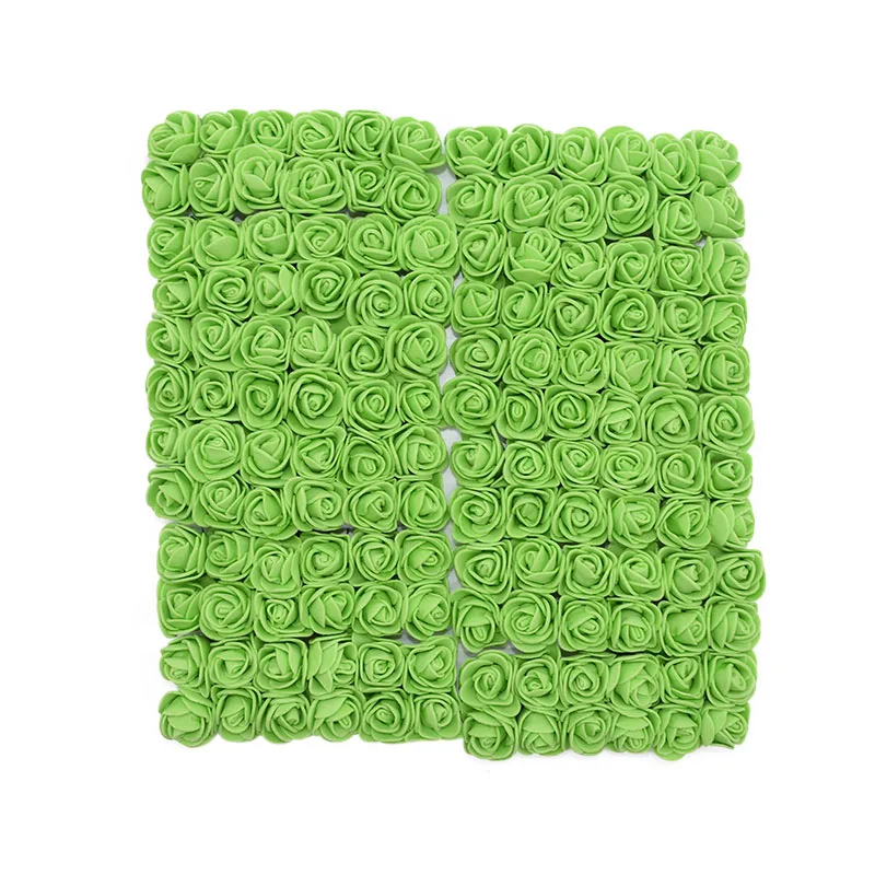 PE16 green 72/144 шт 2 см декоративный плюшевый мишка Роза ПЭ пена искусственный цветок букет для дома свадебное украшение Сделай Сам венок искусственный цветок - Цвет: PE16 green