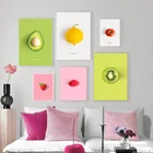 Для фруктов и овощей, ботанический холст кухонный плакат Еда Wall Art Печать минималистский картина Творческий изображение Обеденная украшения