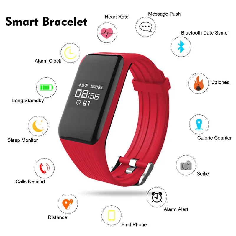 Новый фитнес трекер умный Браслет водонепроницаемые умные часы монитор