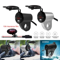 motorcycle mobile phone charger digital display voltage 2 4a aluminum alloy waterproof car usb with power off switch