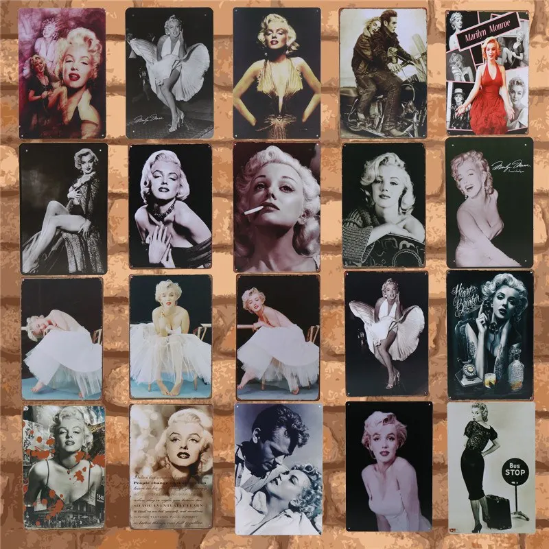 Классический фильм красота наклейки на стену Pub Club металлическая пластина с