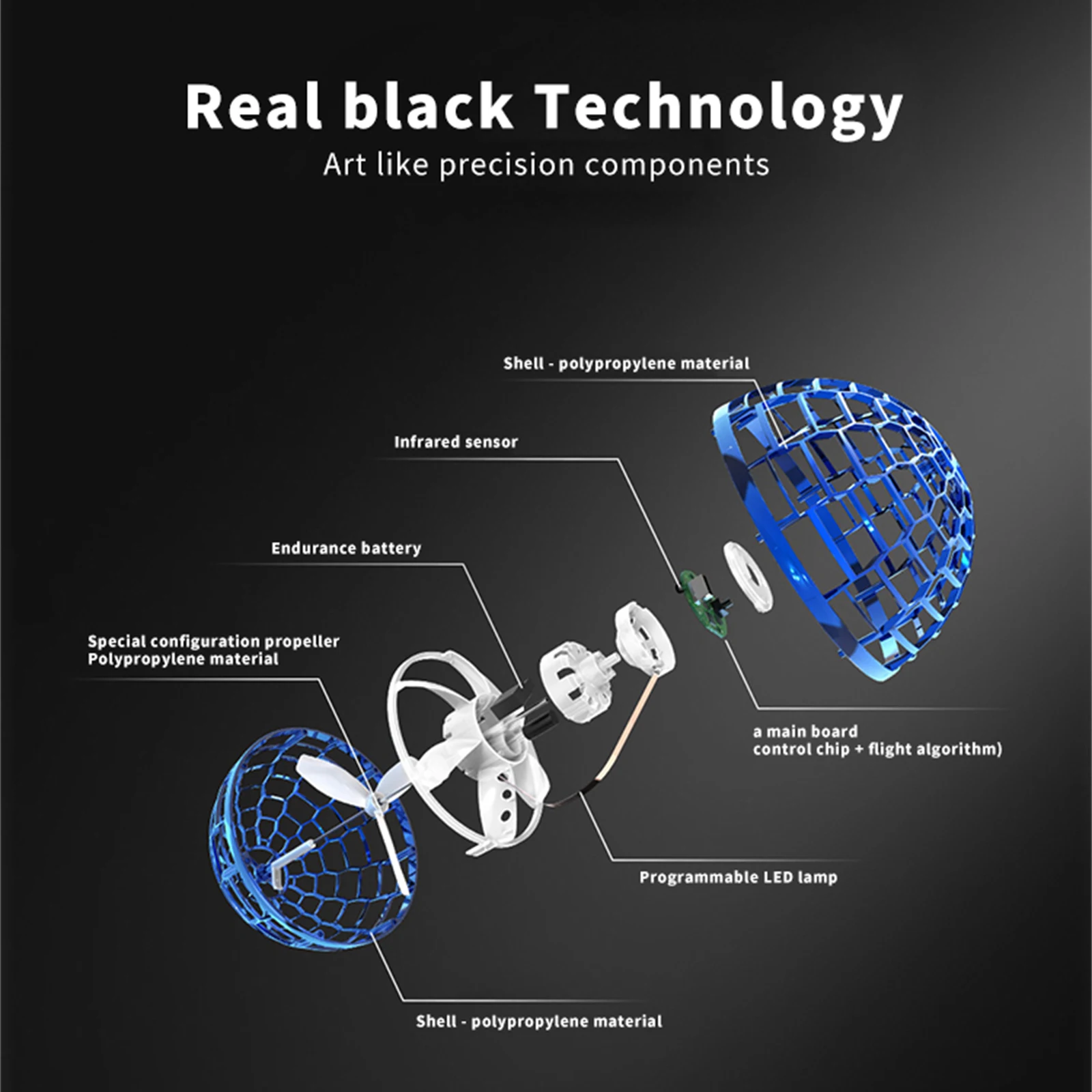 Fiyat Uçan Top Flynova Pro Uçan Küre Topu Stres Oyuncakları Spinner 360 Dönen RGB ışıkları Paraşüt çocuk Bumerang Topu Uçan Oyuncak