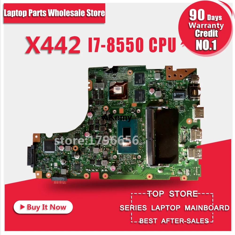 Системная материнская плата для ноутбука For Asus X442 X442U X442UQ I7 8550|laptop motherboard|main boardcpu