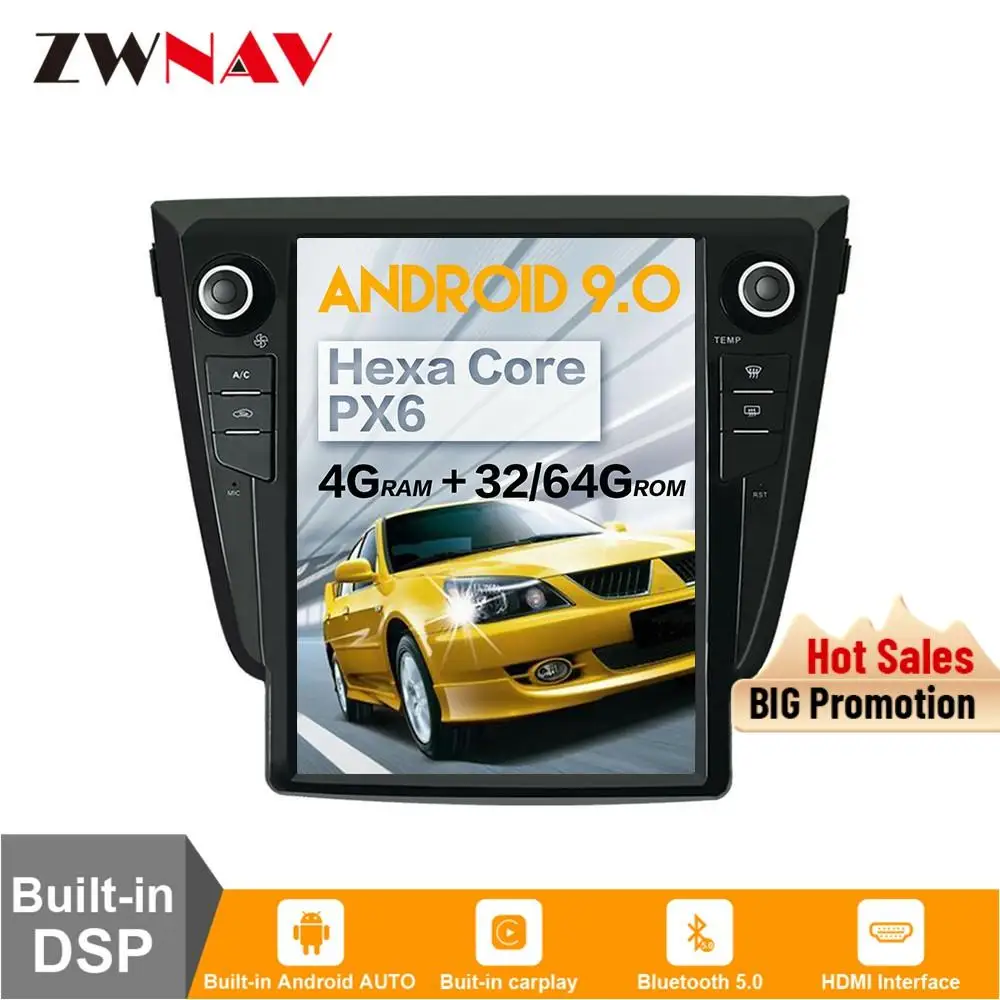 DSP Carplay вертикальный экран Tesla Android 9 0 Автомобильный мультимедийный плеер для Nissan