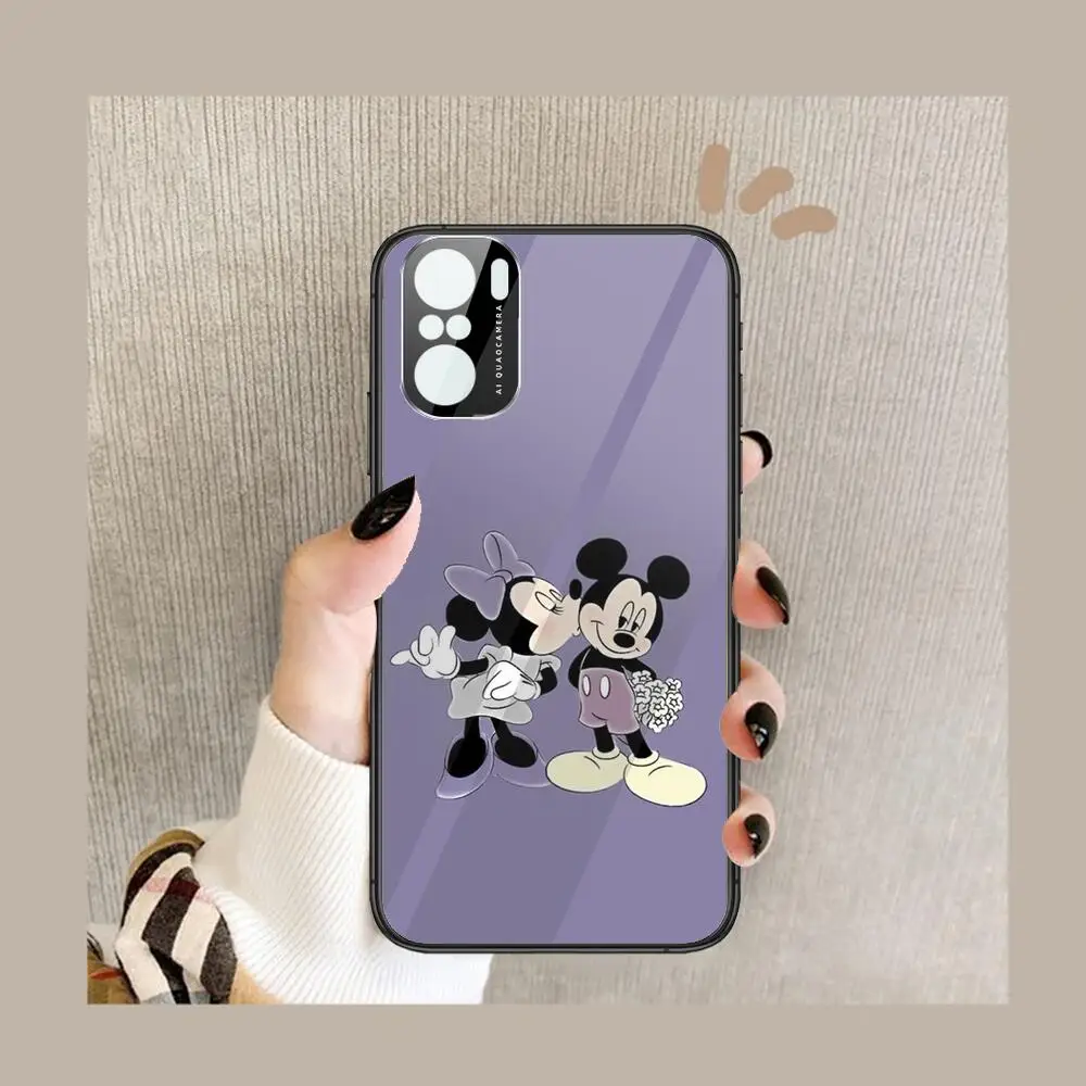 

Love Disney Mouse Minnie and Mickey Phone Case For POCO F1 F2 F3 Pro X3 M3 9C 10T Lite NFC Anime Black Cover Silicone Back Prett