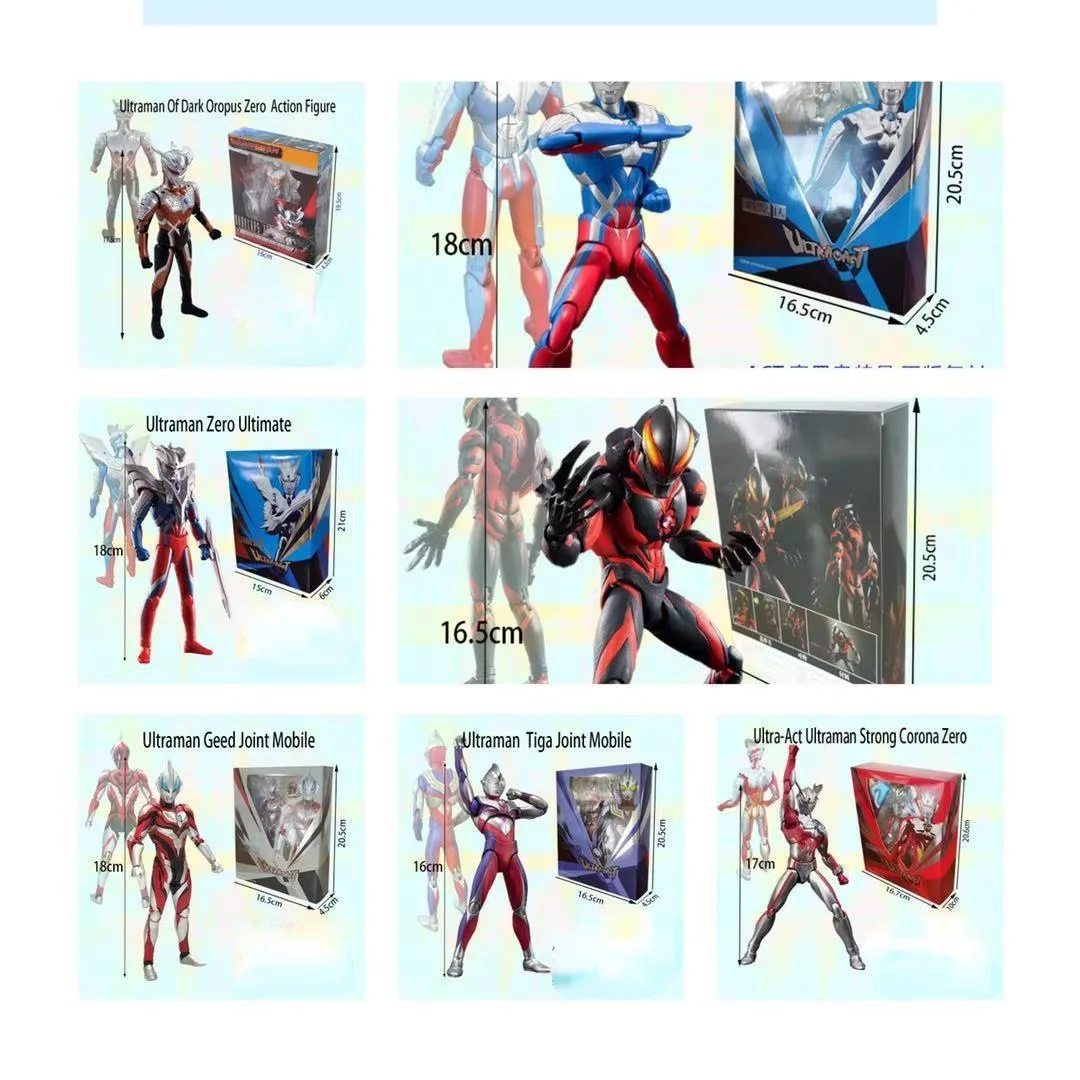 

SHF 16cm Ultimate Zero Ultimate Geed Tiga Darklops Zero Action Figures Furnishing Articles Movable Joint Doll Model Toys