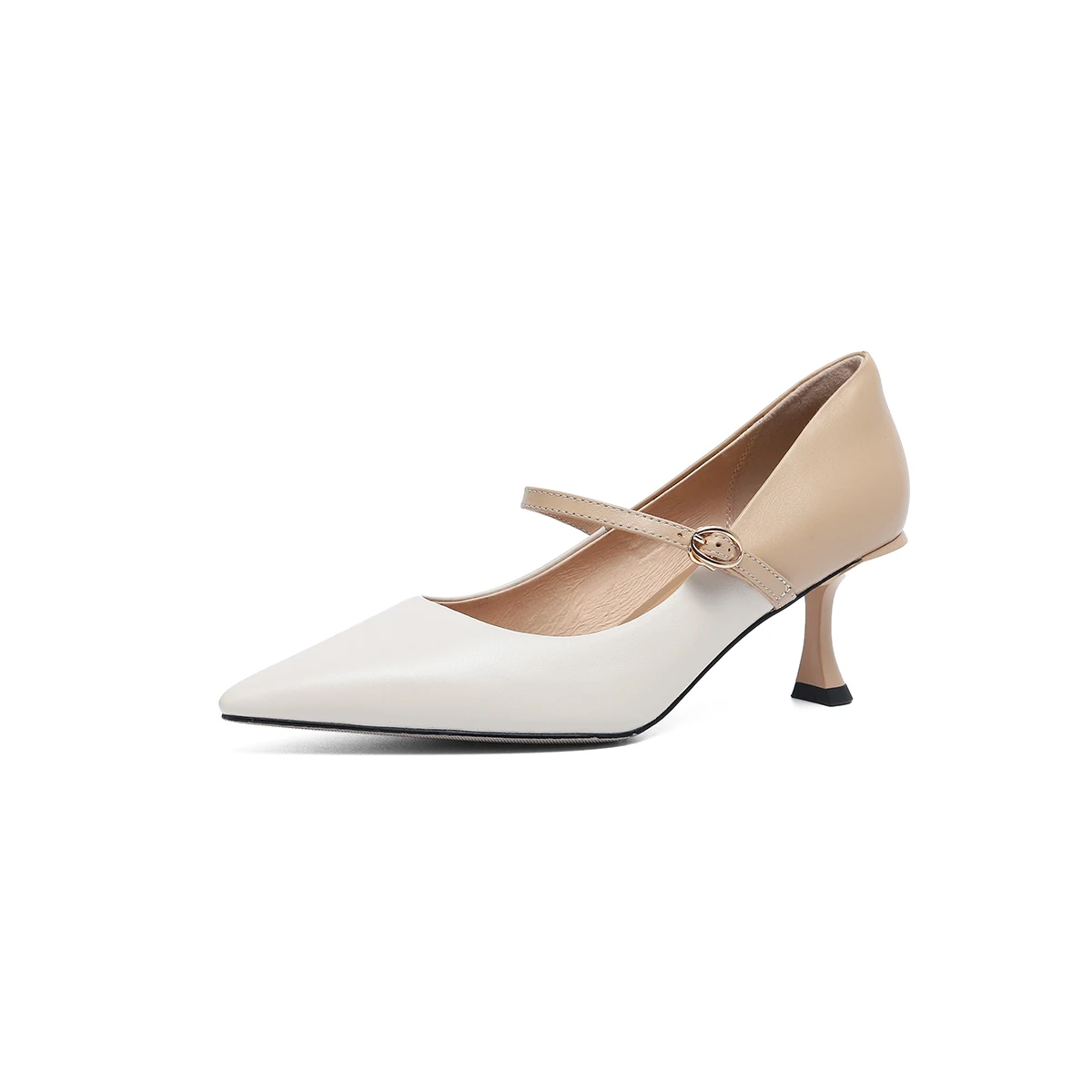 

Туфли-лодочки женские из натуральной кожи, на тонком каблуке 2021 см, с острым носком, ручной работы, 6,5