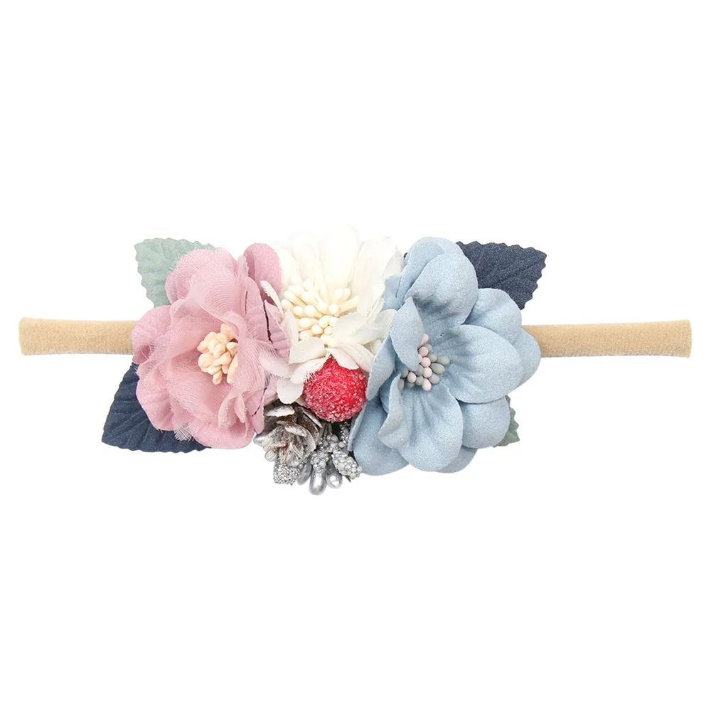 

Oaoleer Hair Accessories Imitation Floral Headbands for Kids Handmade Artificial Flowers Headband for Baby Girls Shooting Props