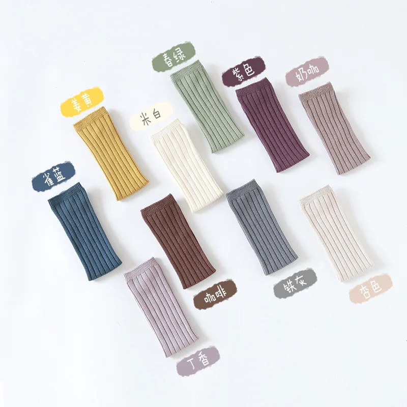 

Spring & Autumn Children's Socks Cotton Soft High Elastic Solid Middle Tube Socks Boys and Girls Comfortable Warm Socks One Size