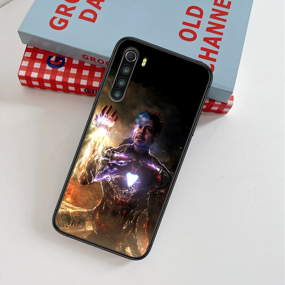 

Irons Man Super Hero Phone Case For Xiaomi Redmi Note 7 8 8T 9 9S 4X 7 7A 9A K30 Pro Ultra black Cover Tpu Bumper Luxury Hoesjes