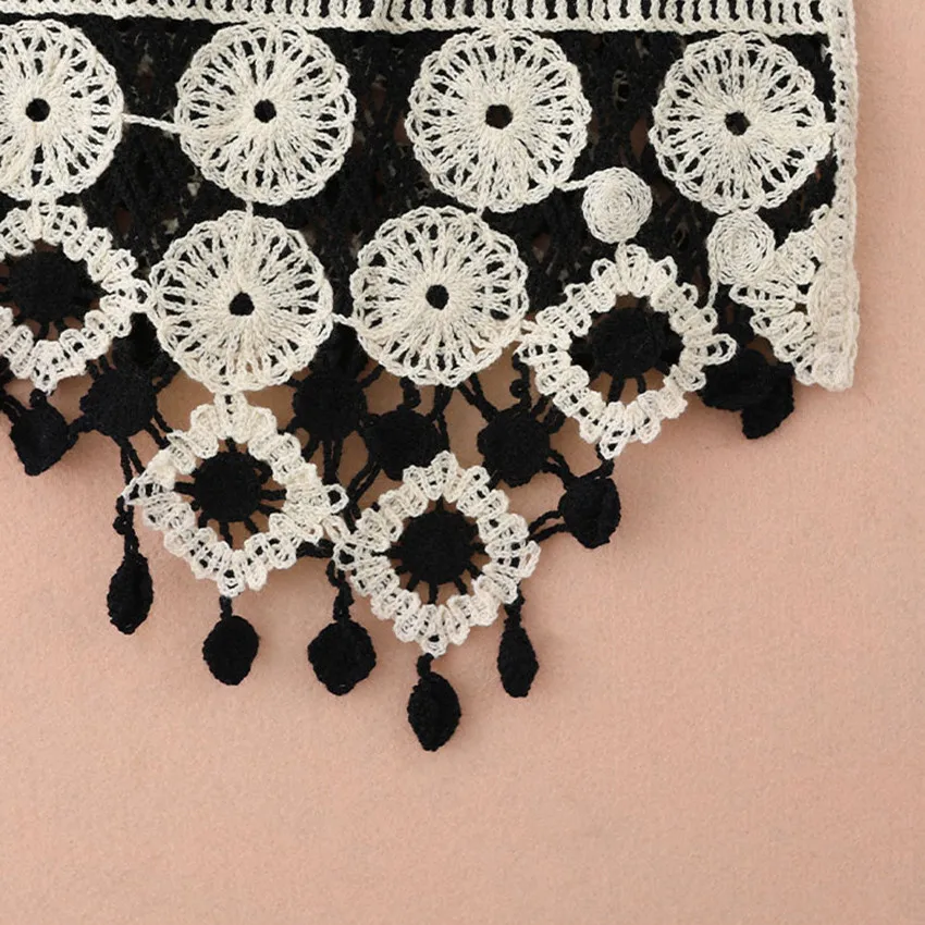 Сексуальный женский жилет в стиле бохо с вырезами Женский Топ без рукавов