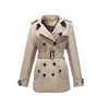 

Autumn And Winter New Products By Temperament Was Thin Short Double-breasted Trench Coat Women