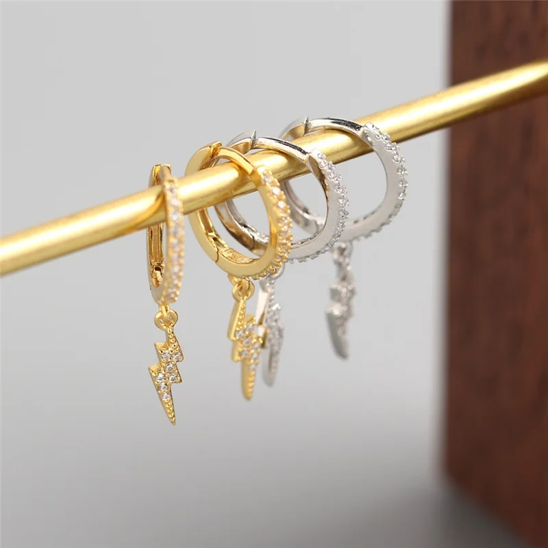 Женские серьги гвоздики WANTME из серебра 100% пробы с кристаллами циркония и