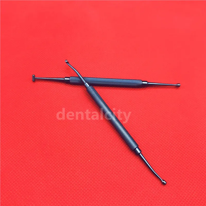 Двухсторонний титановый склеральный Депрессор с карманным зажимом