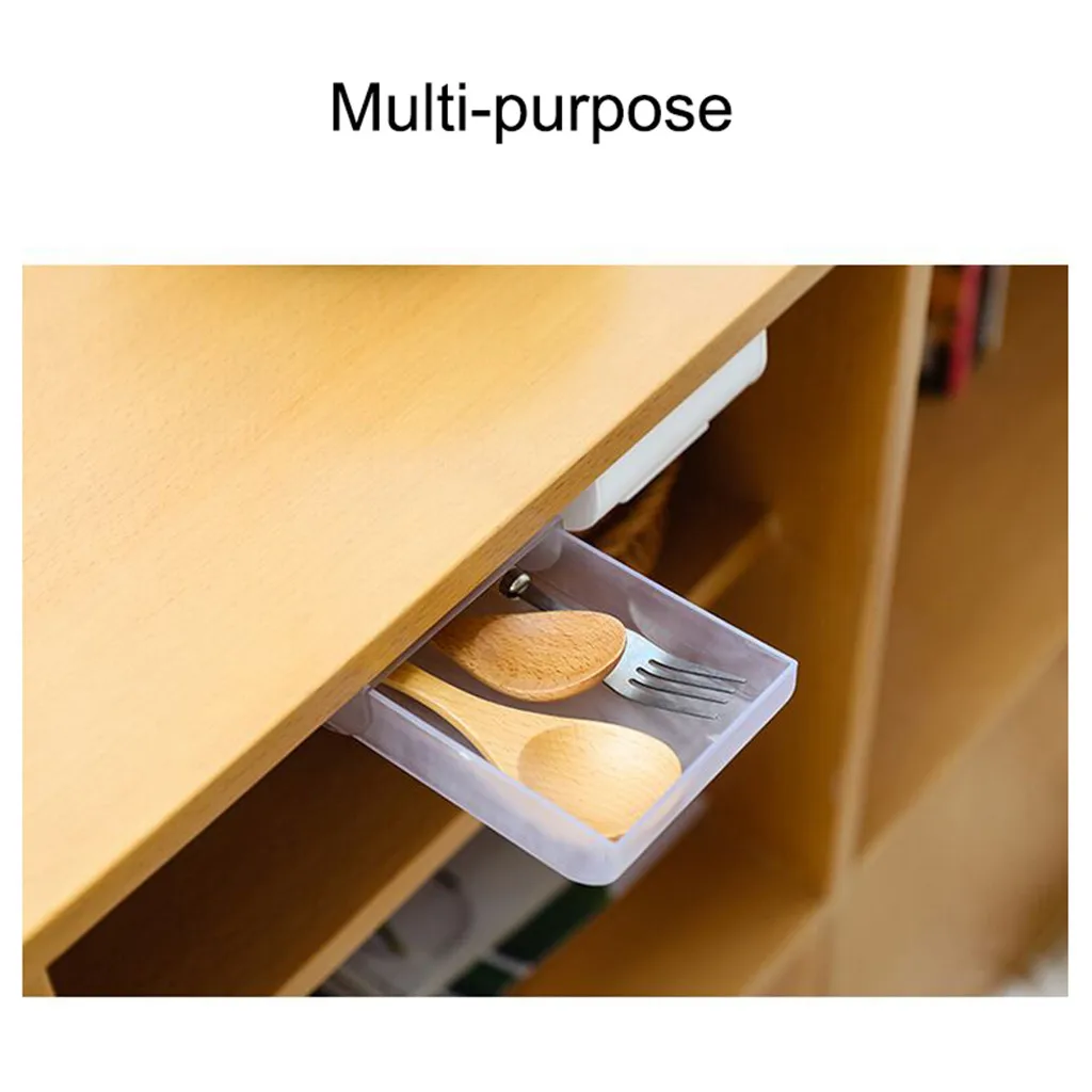 Скрытый столик под паста Пластик стол Организатор ручка для заметок коробка